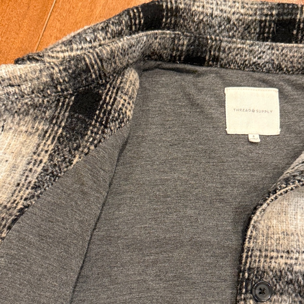 Like New. Thread & Supply Gray and Cream Jacket. Harvey Jacket